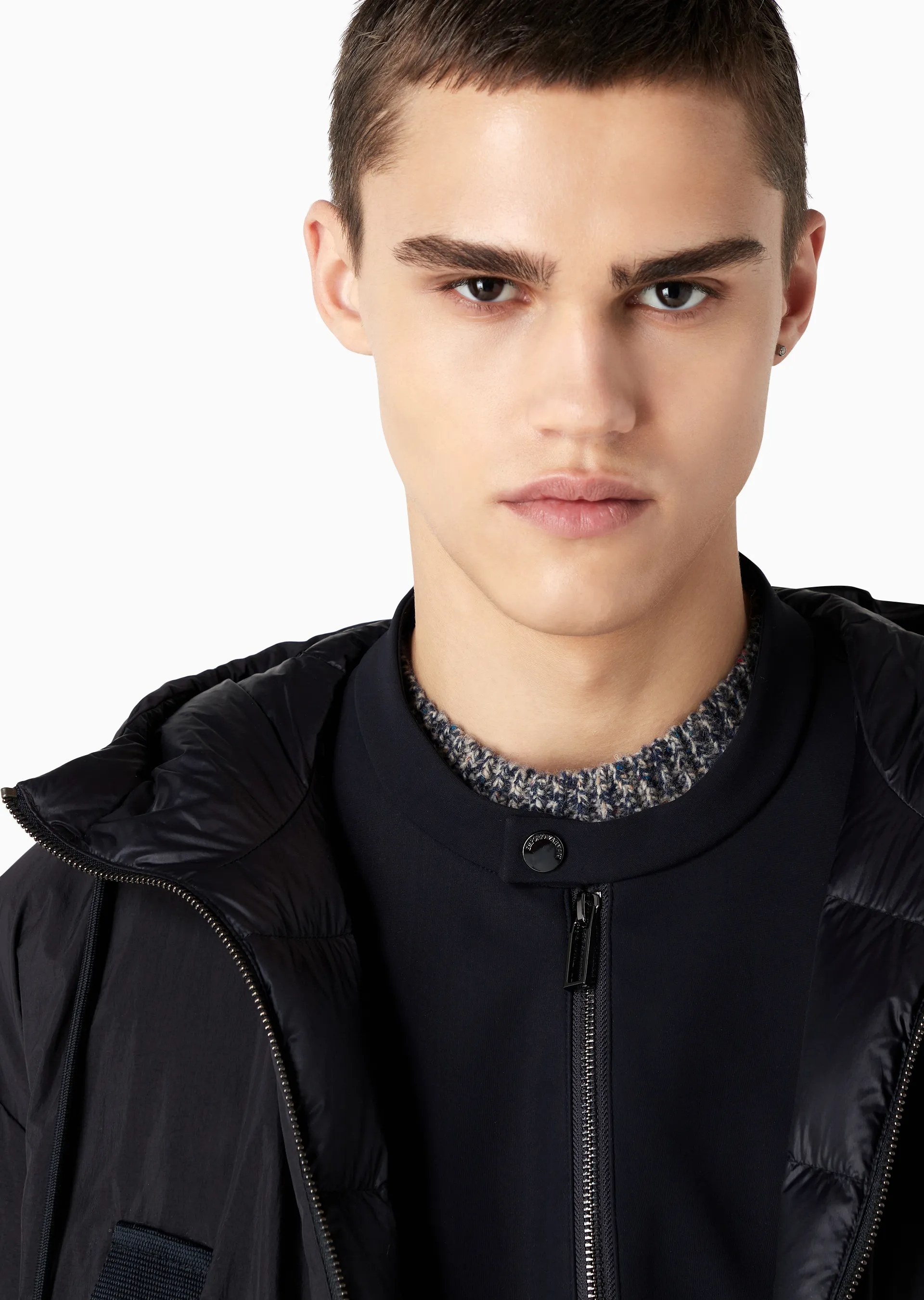 Giacca con zip in tessuto tecnico comfort stretch 6R1G72 1NGMZ 0920 EMPORIO ARMANI Blue navy 