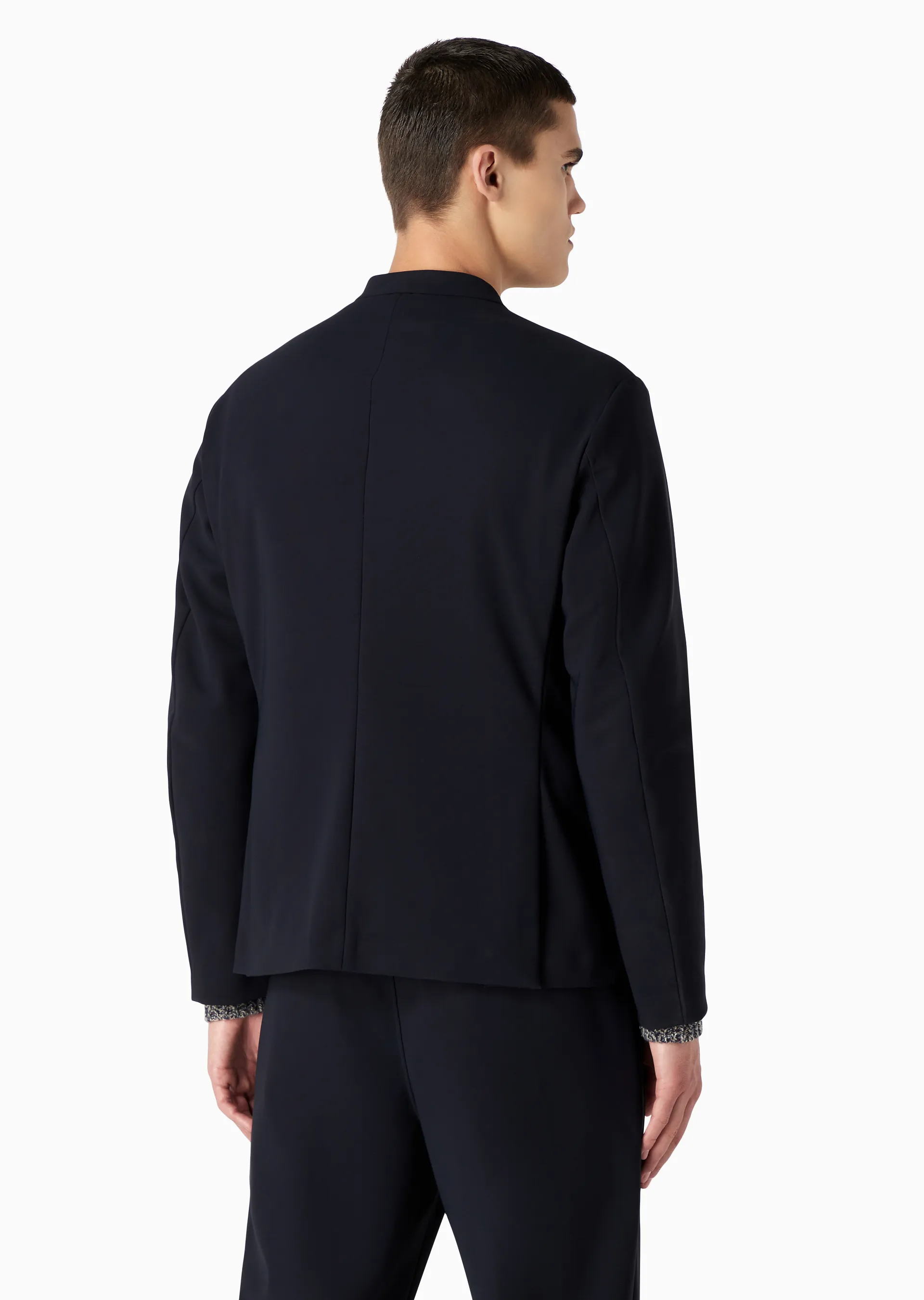 Giacca con zip in tessuto tecnico comfort stretch 6R1G72 1NGMZ 0920 EMPORIO ARMANI Blue navy 