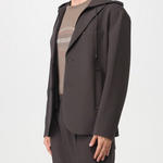 Blazer con pettorina e cappuccio in misto viscosa 6R1G73 1NFTZ 05A6 EMPORIO ARMANI Verde militare 