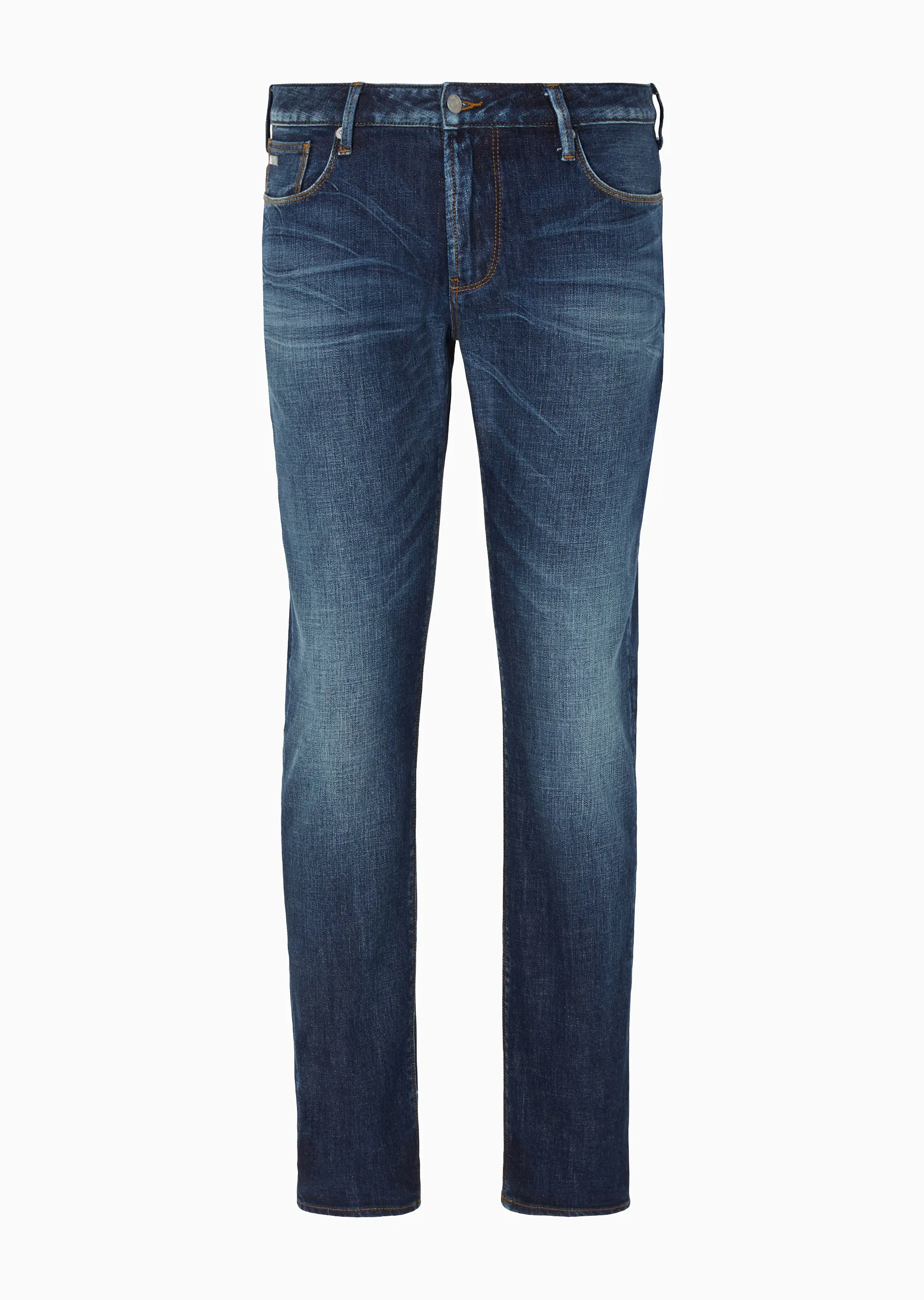 Jeans slim fit in comfort denim con effetto bleaching 6R1J06 1DRGZ 0941 EMPORIO ARMANI Denim blue 