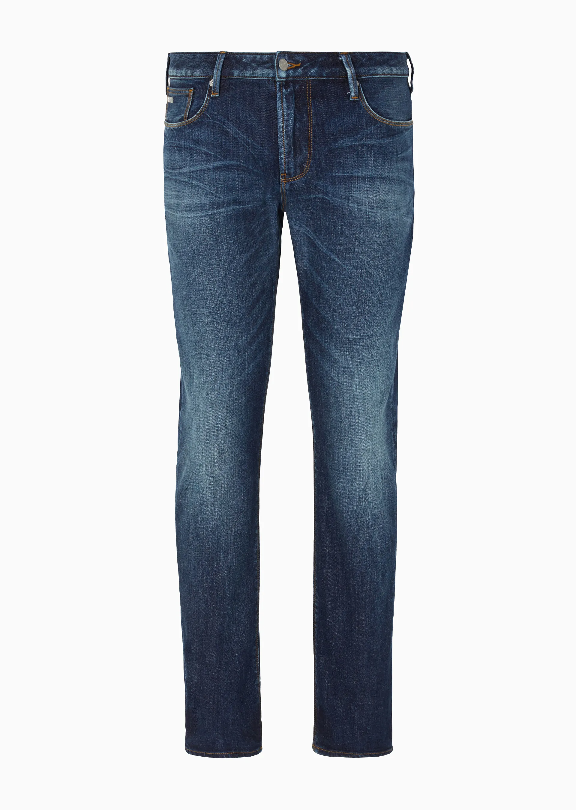 Jeans slim fit in comfort denim con effetto bleaching 6R1J06 1DRGZ 0941 EMPORIO ARMANI Denim blue 