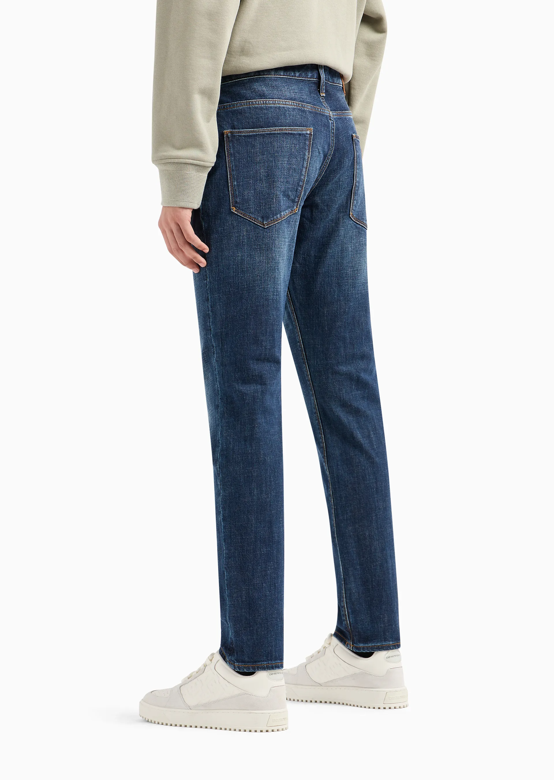 Jeans slim fit in comfort denim con effetto bleaching 6R1J06 1DRGZ 0941 EMPORIO ARMANI Denim blue 