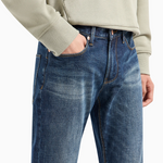 Jeans slim fit in comfort denim con effetto bleaching 6R1J06 1DRGZ 0941 EMPORIO ARMANI Denim blue 