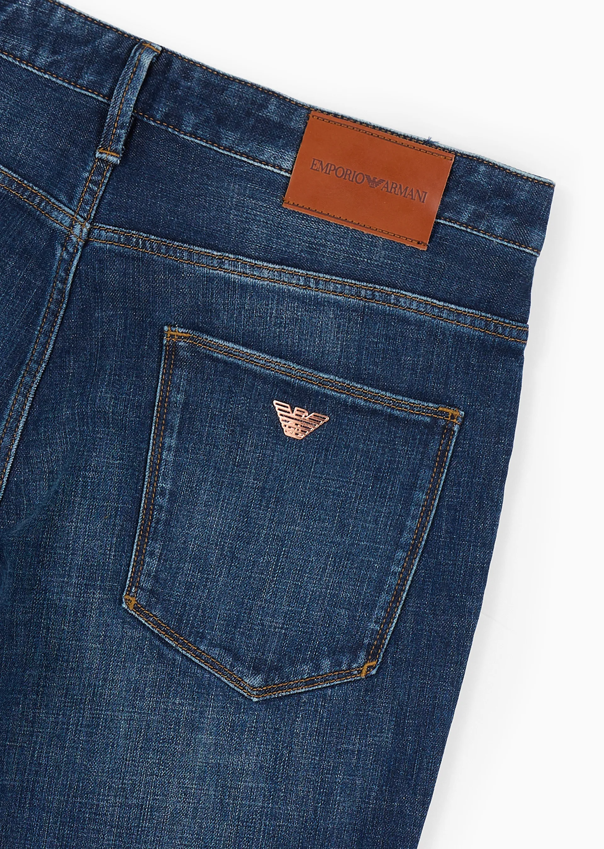 Jeans slim fit in comfort denim con effetto bleaching 6R1J06 1DRGZ 0941 EMPORIO ARMANI Denim blue 
