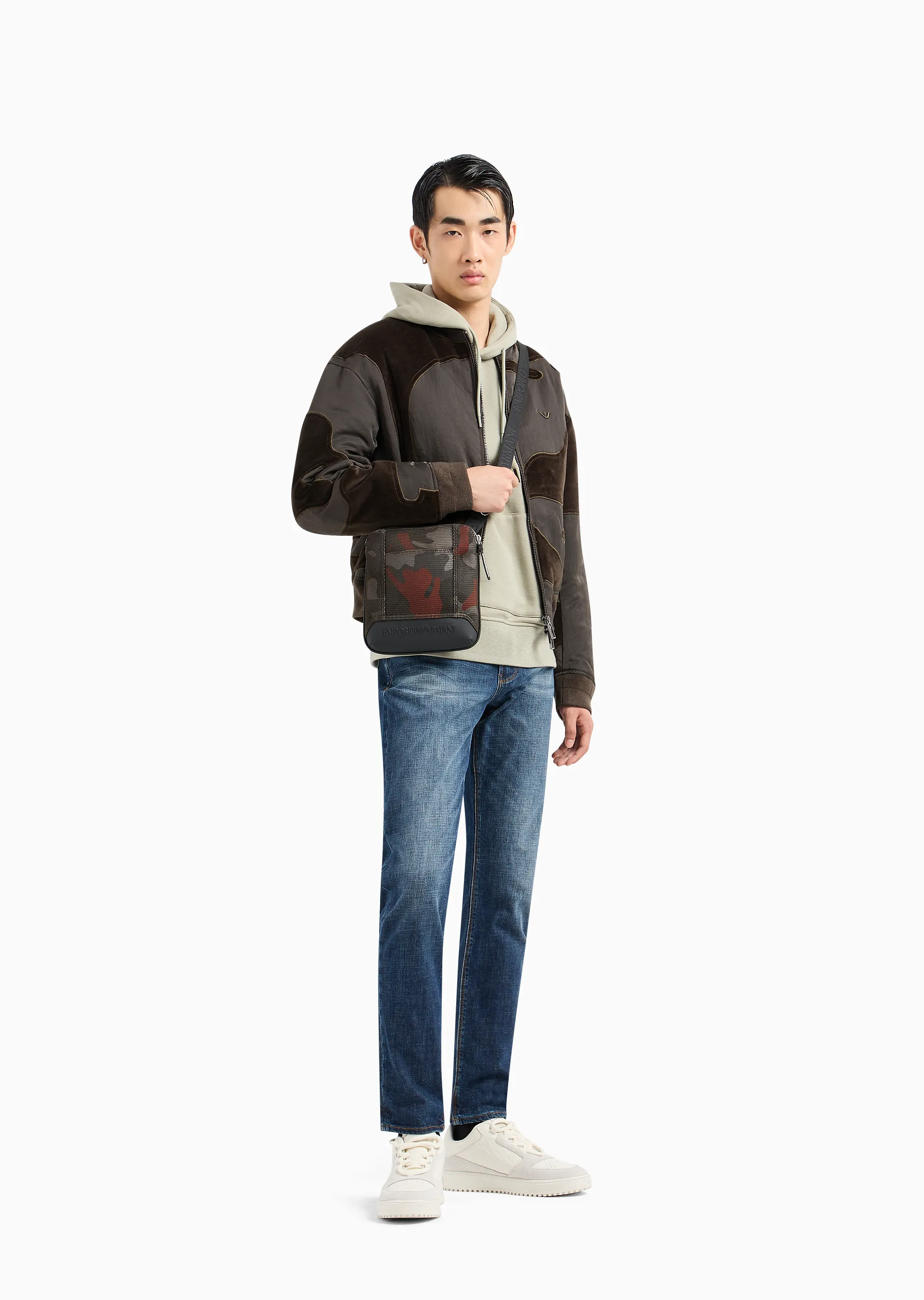 Jeans slim fit in comfort denim con effetto bleaching 6R1J06 1DRGZ 0941 EMPORIO ARMANI Denim blue 