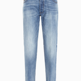 Jeans loose fit in denim selvedge Denim Lab 6R1J69 1DQTZ 0943 EMPORIO ARMANI Blue denim chiaro 