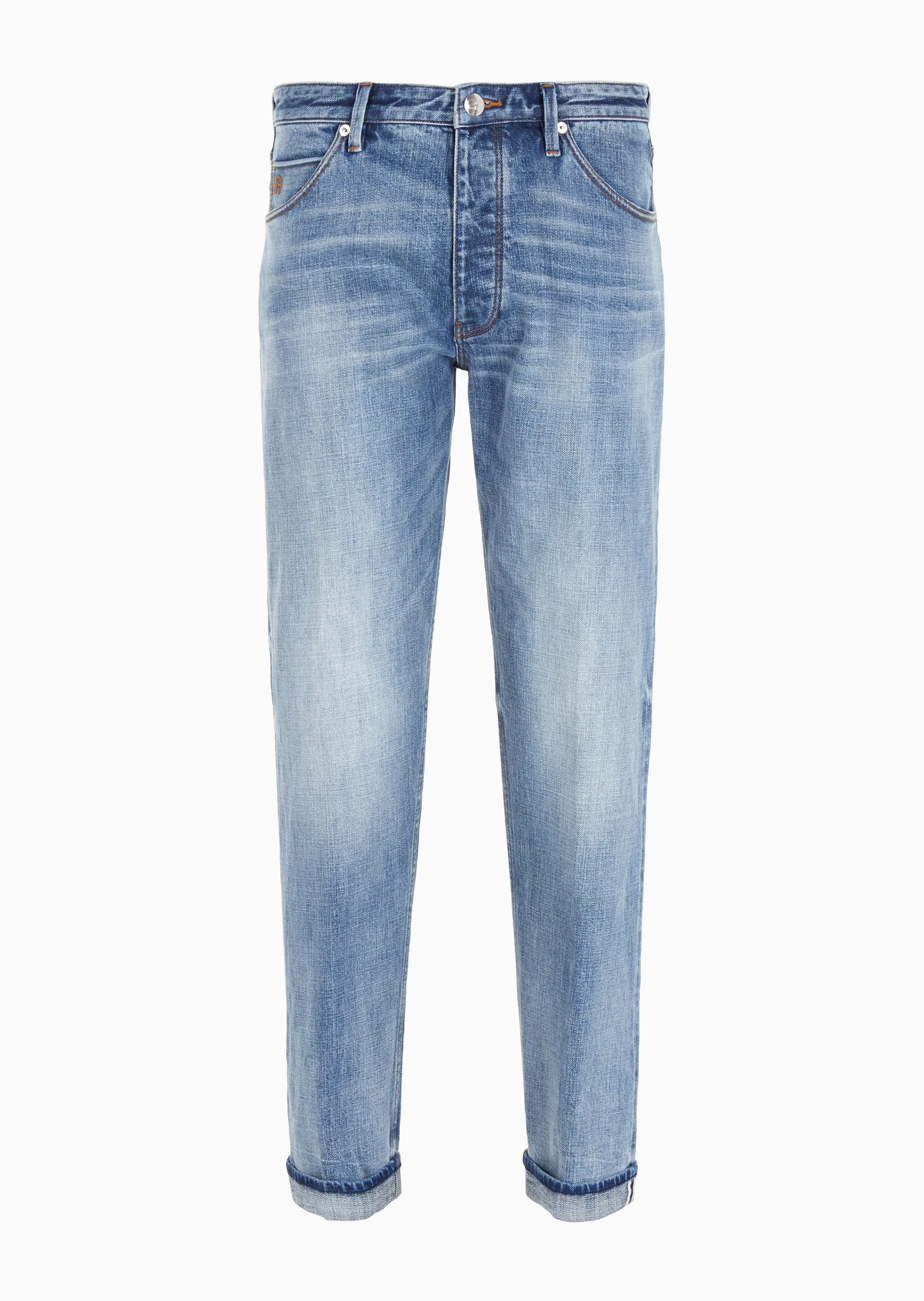 Jeans loose fit in denim selvedge Denim Lab 6R1J69 1DQTZ 0943 EMPORIO ARMANI Blue denim chiaro 