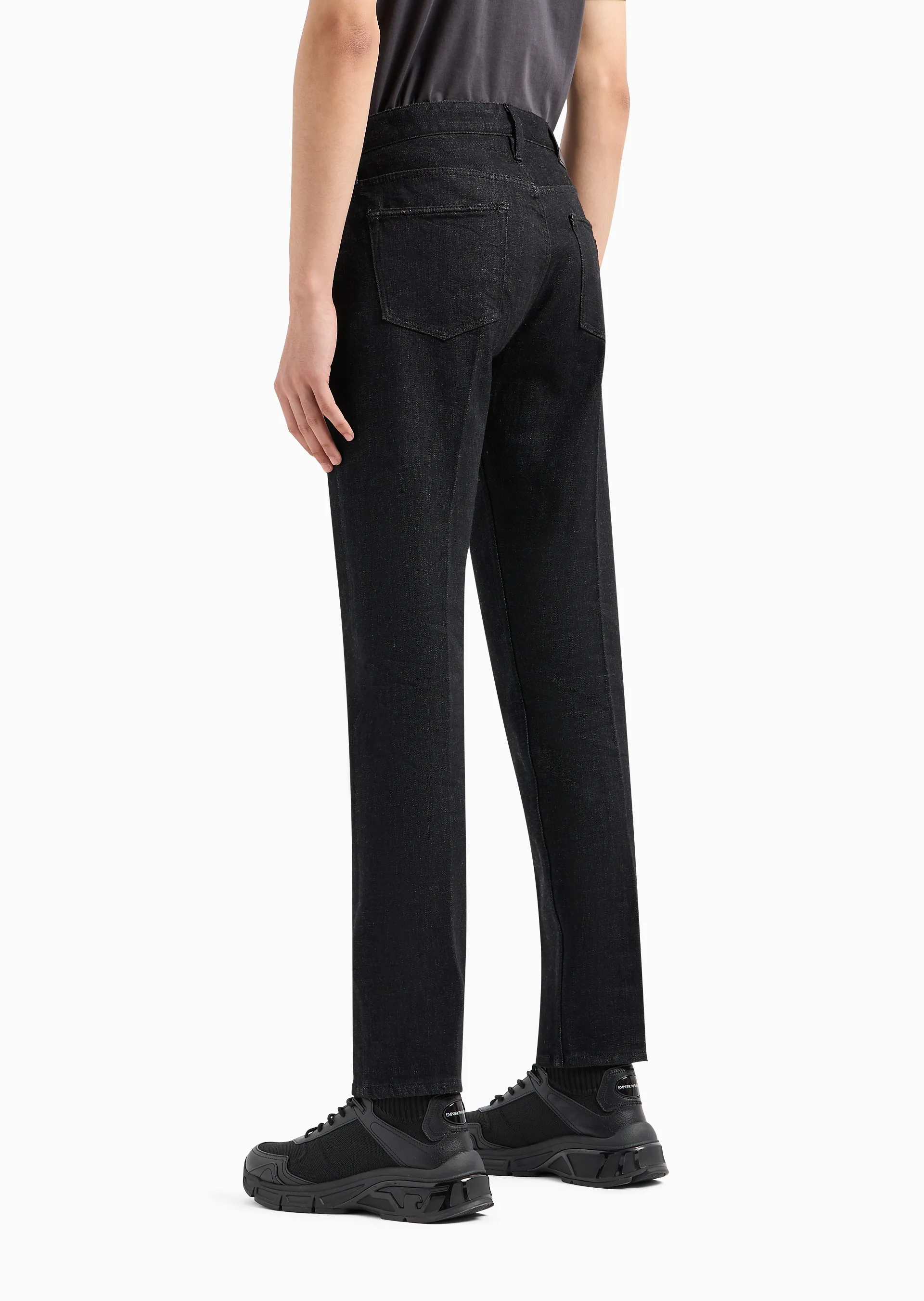 Jeans slim fit in denim stretch touch felpa lavaggio marmorizzato 6R1J75 1DQFZ 0005 EMPORIO ARMANI Black 