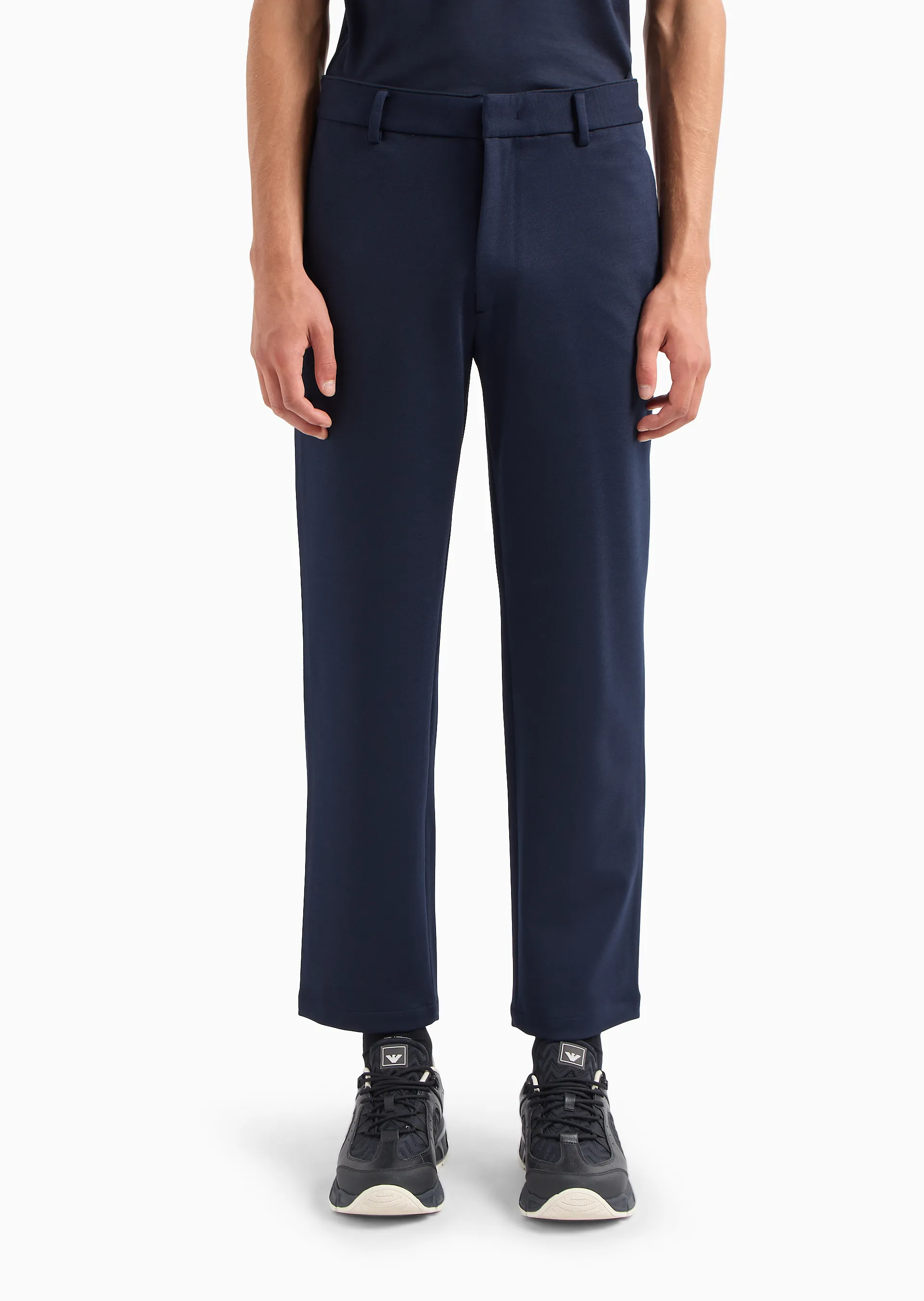 Pantaloni chino in jersey misto lana Travel Essential 6R1P62 1JOBZ 09B3 EMPORIO ARMANI Blu navy 