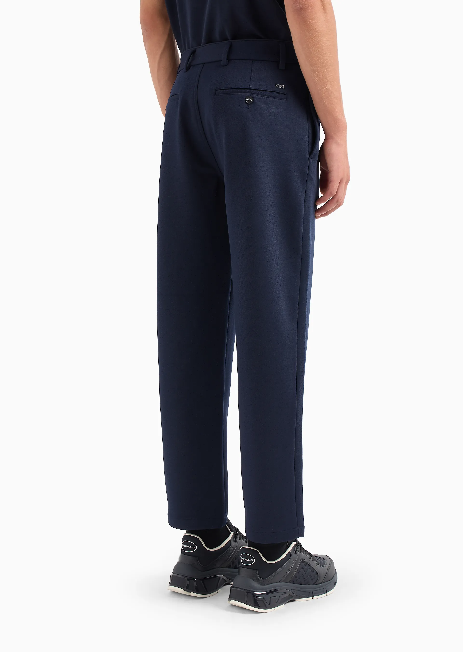 Pantaloni chino in jersey misto lana Travel Essential 6R1P62 1JOBZ 09B3 EMPORIO ARMANI Blu navy 