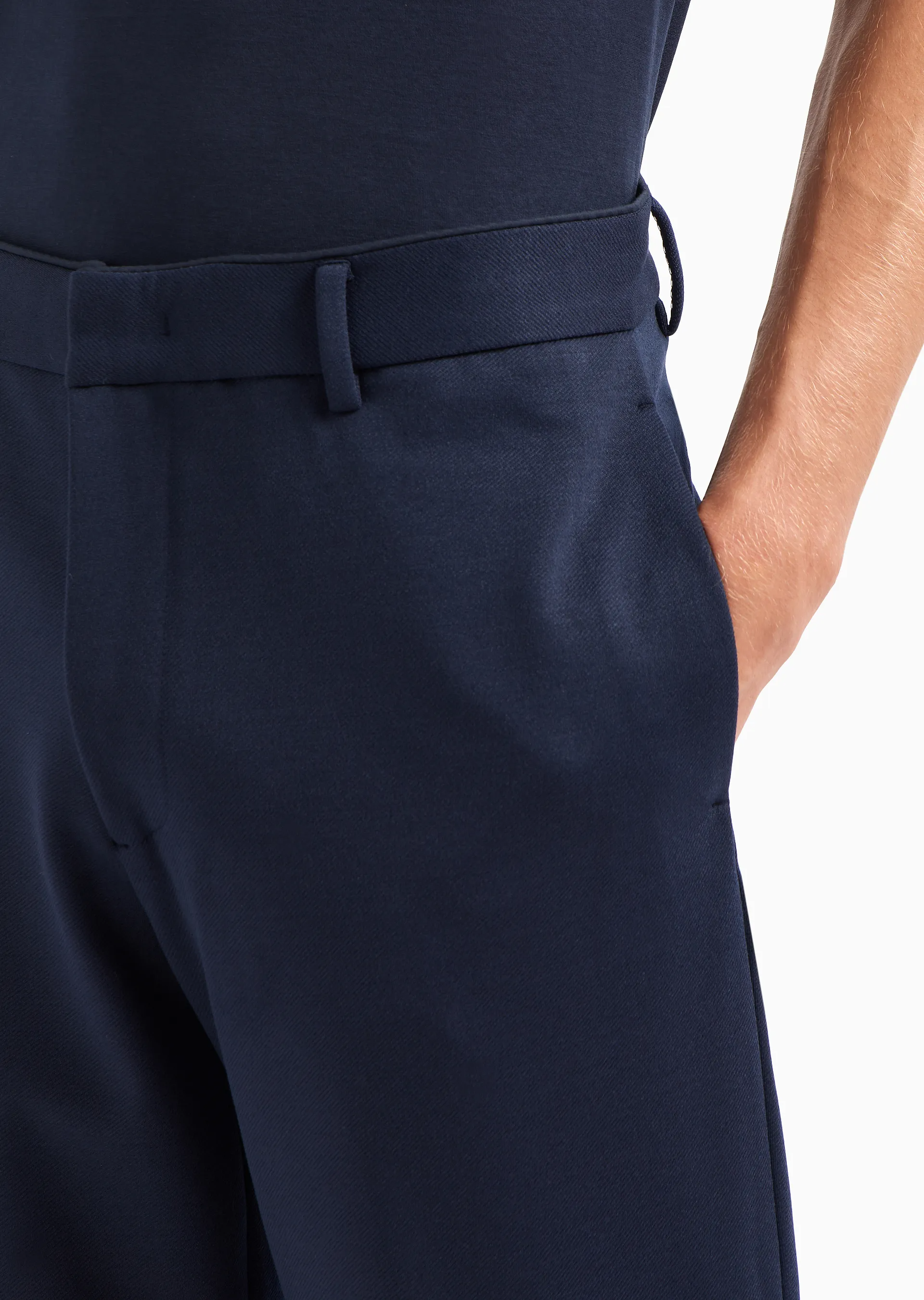 Pantaloni chino in jersey misto lana Travel Essential 6R1P62 1JOBZ 09B3 EMPORIO ARMANI Blu navy 