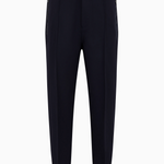 Pantaloni con nervature centrali e fondo elastico in misto viscosa soft 6R1P74 1NFTZ 0920 EMPORIO ARMANI Blu navy 
