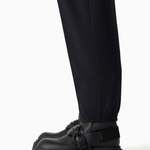 Pantaloni con nervature centrali e fondo elastico in misto viscosa soft 6R1P74 1NFTZ 0920 EMPORIO ARMANI Blu navy 