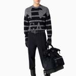 Pantaloni con nervature centrali e fondo elastico in misto viscosa soft 6R1P74 1NFTZ 0920 EMPORIO ARMANI Blu navy 