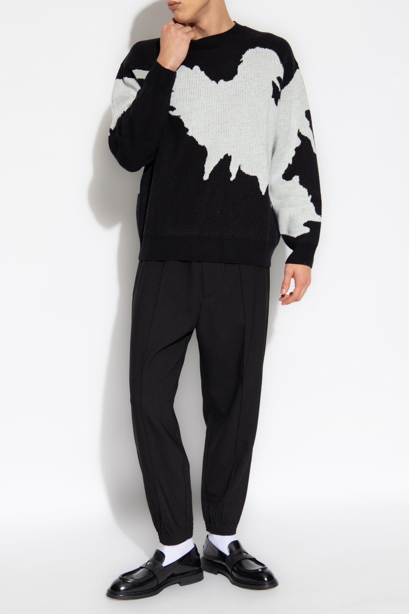 Pantalone relaxed fit 6R1P93 1NFVZ 0999 EMPORIO ARMANI Black 