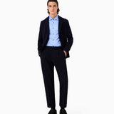 Pantaloni in misto viscosa soft con pinces e tasche a filetto 6R1PC6 1NFTZ 0920 EMPORIO ARMANI Blu navy 