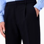 Pantaloni in misto viscosa soft con pinces e tasche a filetto 6R1PC6 1NFTZ 0920 EMPORIO ARMANI Blu navy 