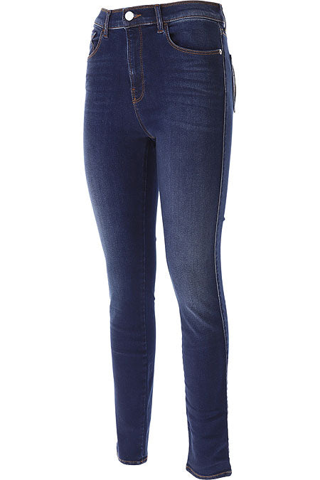 Jeans a vita alta e gamba super skinny in denim stretch misto lyocell 6R2J20 2DAXZ 0941 EMPORIO ARMANI Blue denim 