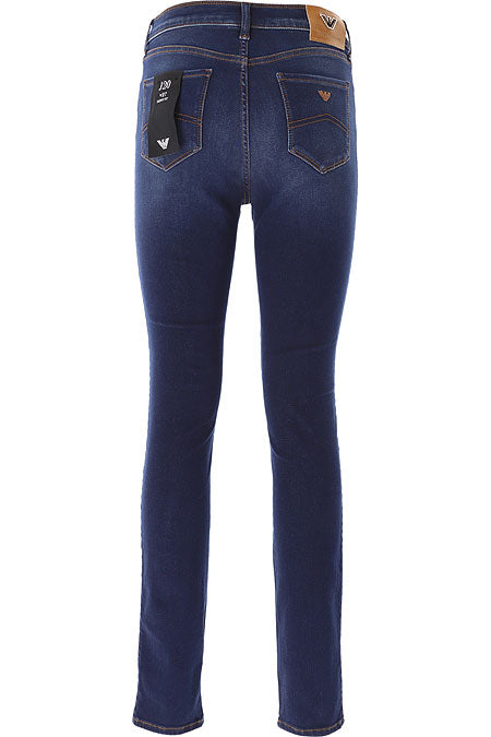 Jeans a vita alta e gamba super skinny in denim stretch misto lyocell 6R2J20 2DAXZ 0941 EMPORIO ARMANI Blue denim 