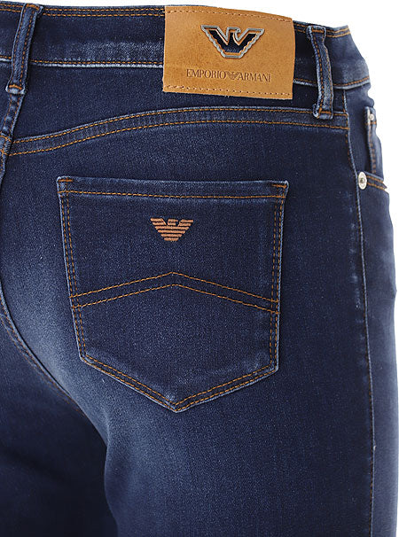 Jeans a vita alta e gamba super skinny in denim stretch misto lyocell 6R2J20 2DAXZ 0941 EMPORIO ARMANI Blue denim 