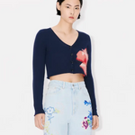 Cardigan stampato FE52CA4573BM 77 KENZO Midnight 