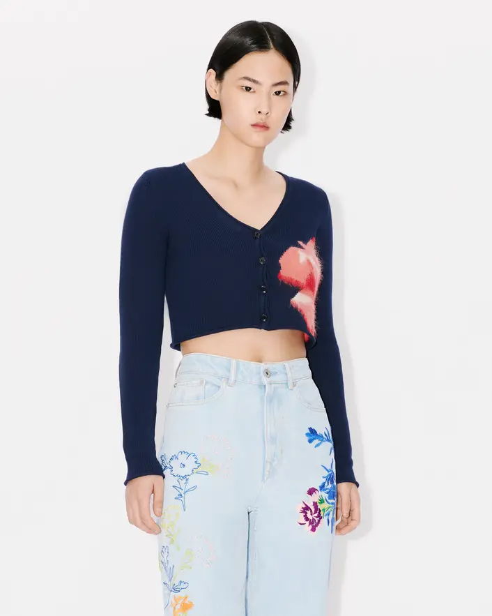 Cardigan stampato FE52CA4573BM 77 KENZO Midnight 
