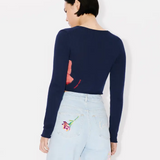 Cardigan stampato FE52CA4573BM 77 KENZO Midnight 