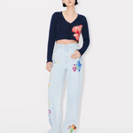 Cardigan stampato FE52CA4573BM 77 KENZO Midnight 