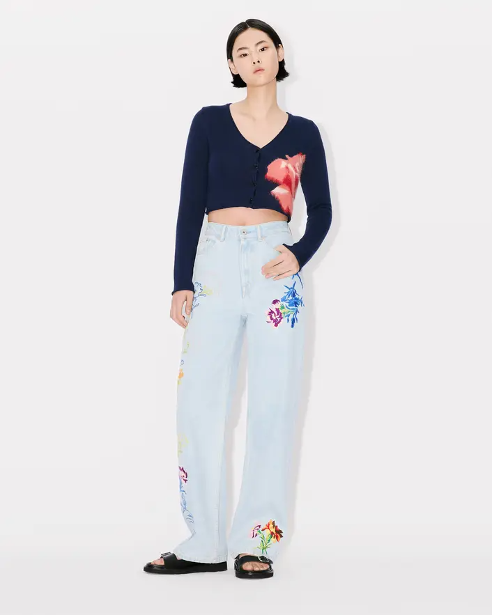 Cardigan stampato FE52CA4573BM 77 KENZO Midnight 