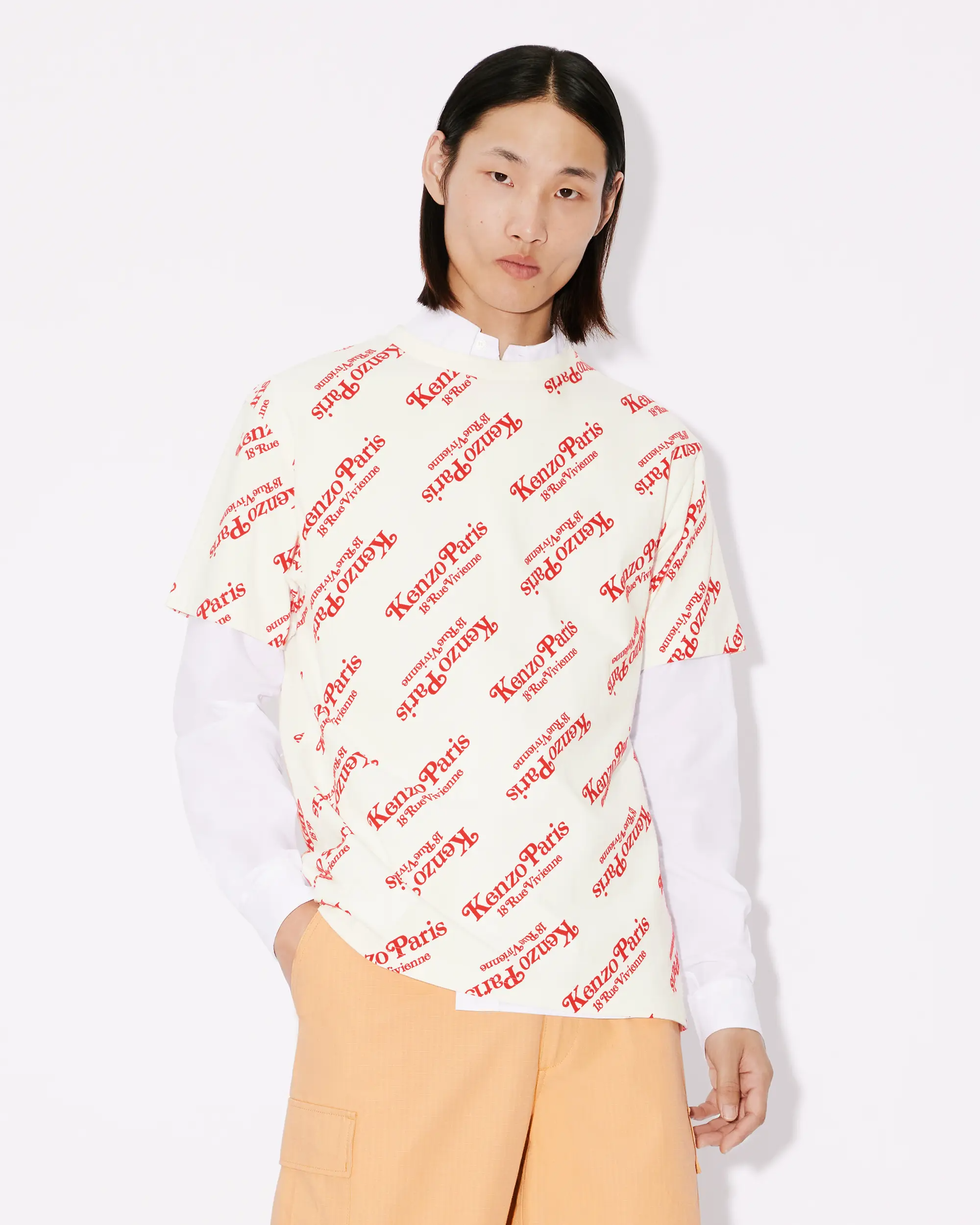 T-Shirt manica corta FE58TS0044SY 02 KENZO Blanc casse 
