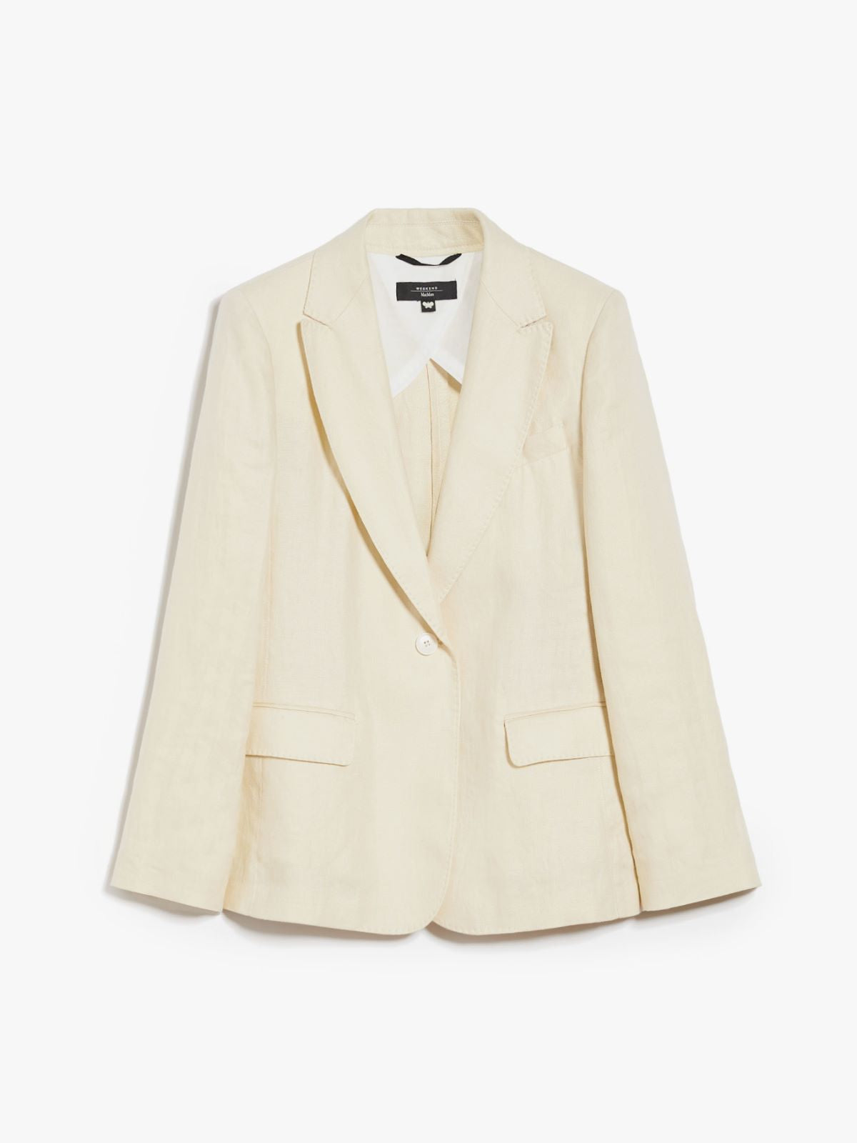 Blazer monopetto in lino 2415041032 035 MAX MARA WEEKEND Sabbia 