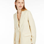 Blazer monopetto in lino 2415041032 035 MAX MARA WEEKEND Sabbia 