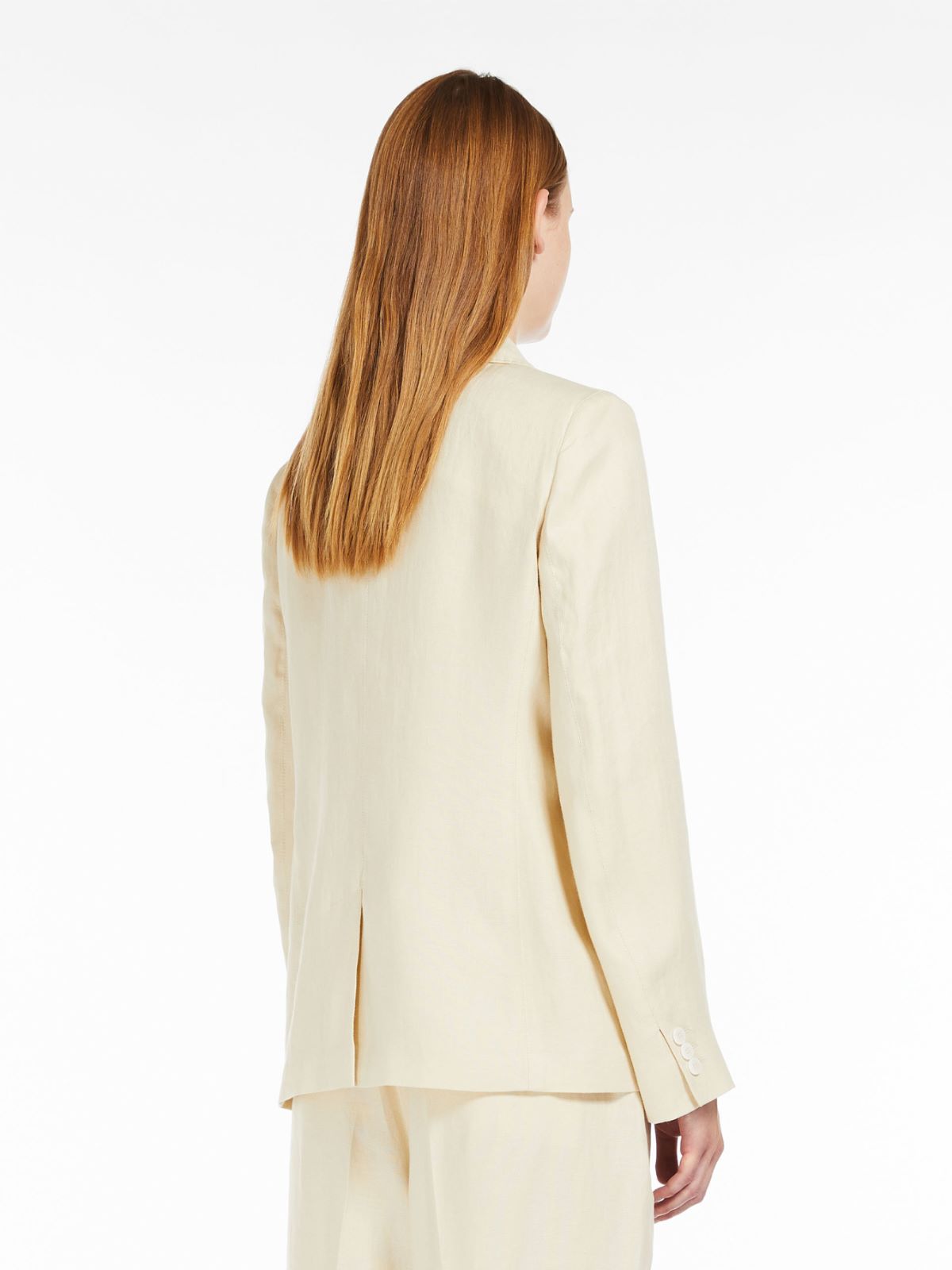 Blazer monopetto in lino 2415041032 035 MAX MARA WEEKEND Sabbia 