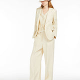 Blazer monopetto in lino 2415041032 035 MAX MARA WEEKEND Sabbia 