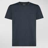 T-Shirt manica corta con taschino<BR/> PEU5137 99011976 215 PEUTEREY Blue 