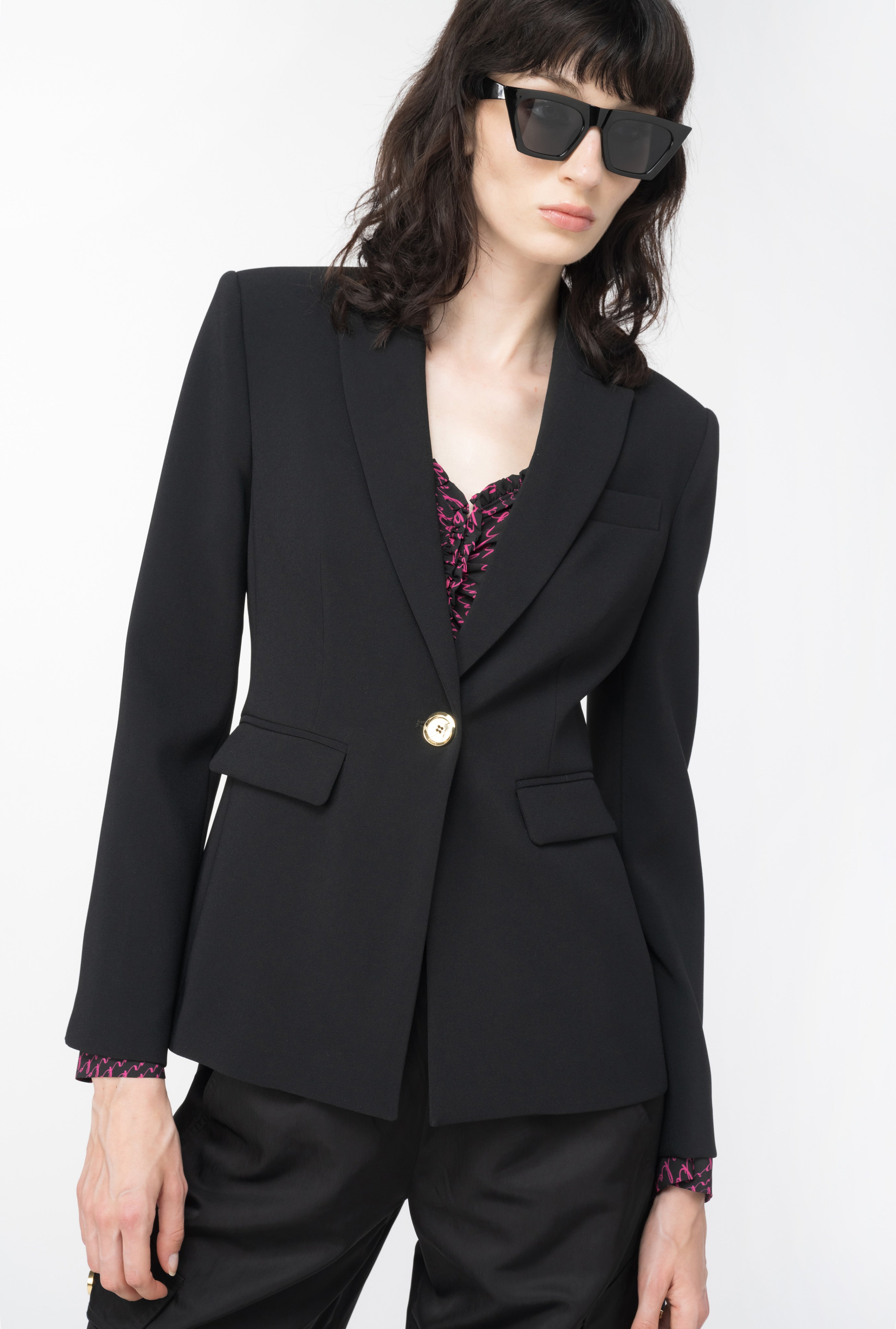 Blazer monopetto 100180A14I Z99 PINKO Black 