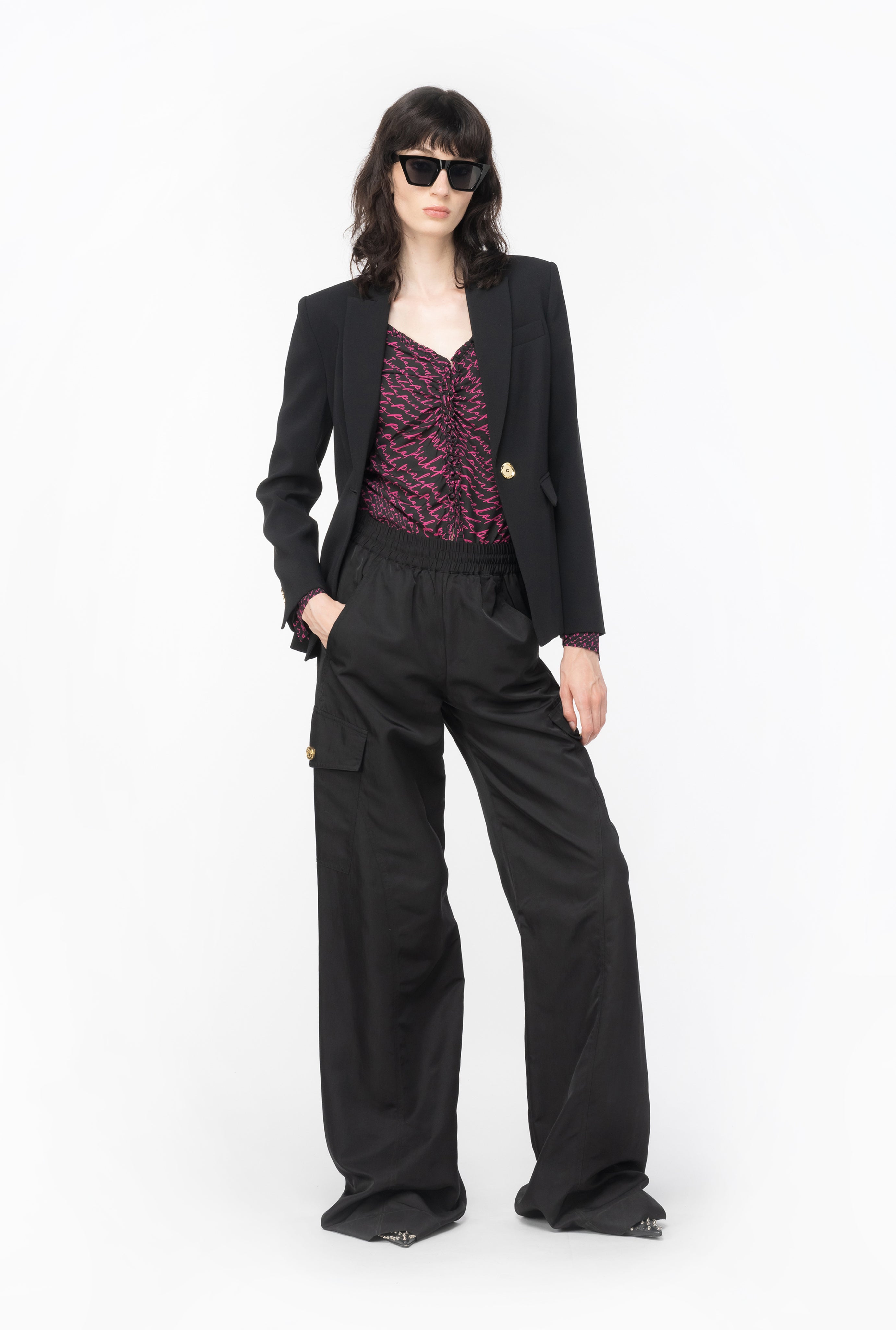 Blazer monopetto 100180A14I Z99 PINKO Black 