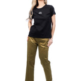 T-Shirt manica corta con logo 100355A0KO Z99 PINKO Black 
