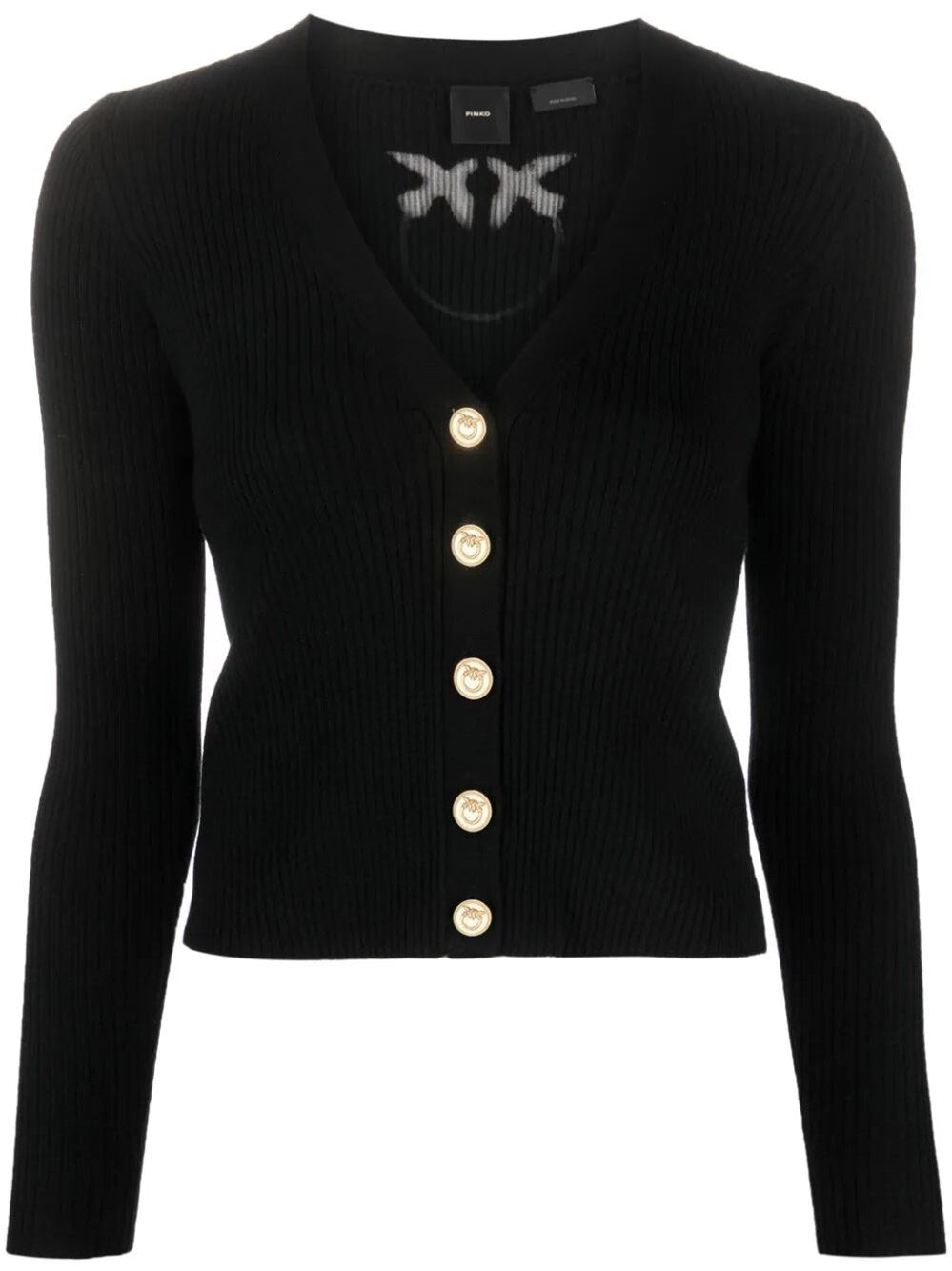 Cardigan in maglia 102018A1KW Z99 PINKO Black 