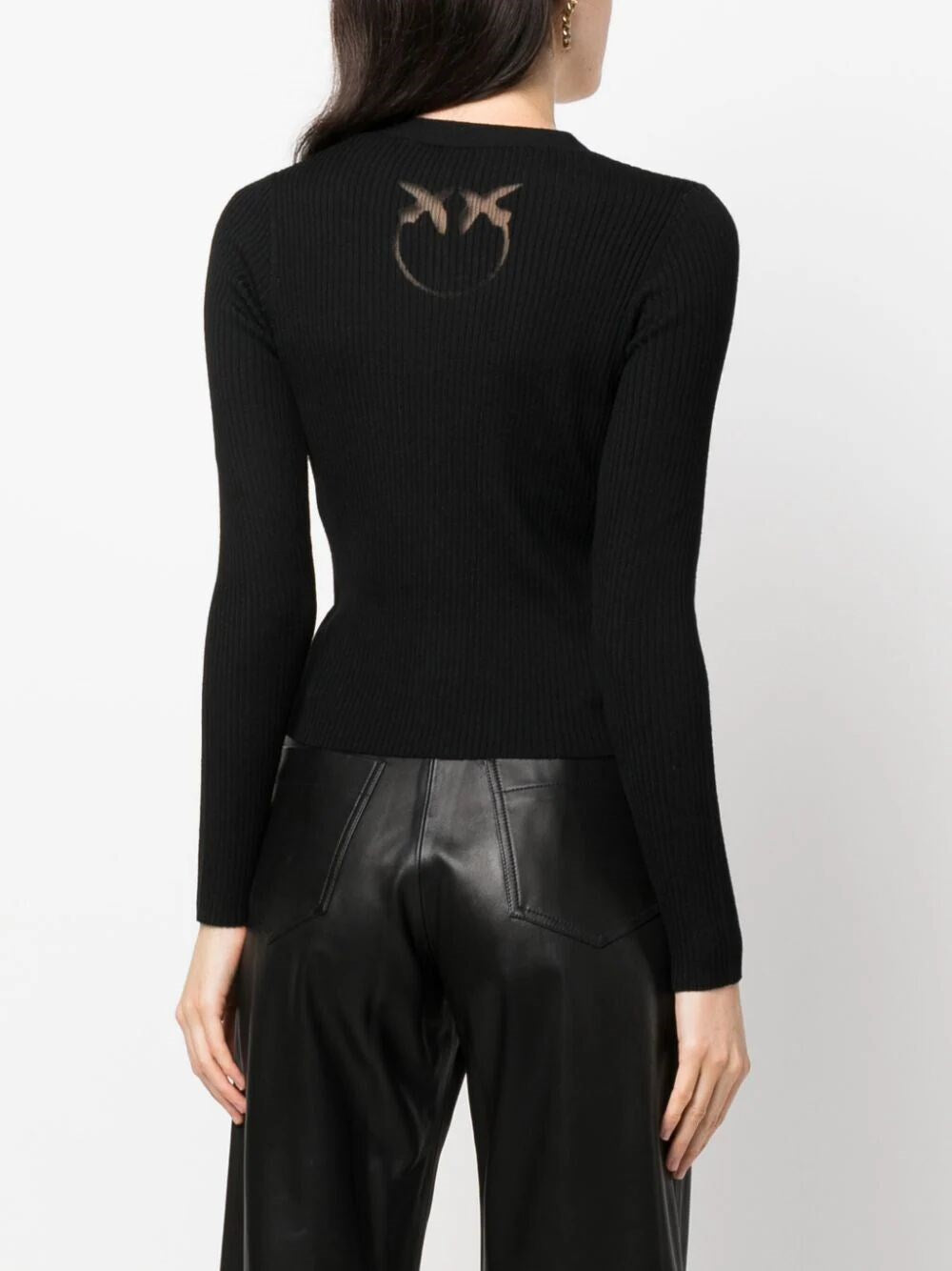 Cardigan in maglia 102018A1KW Z99 PINKO Black 