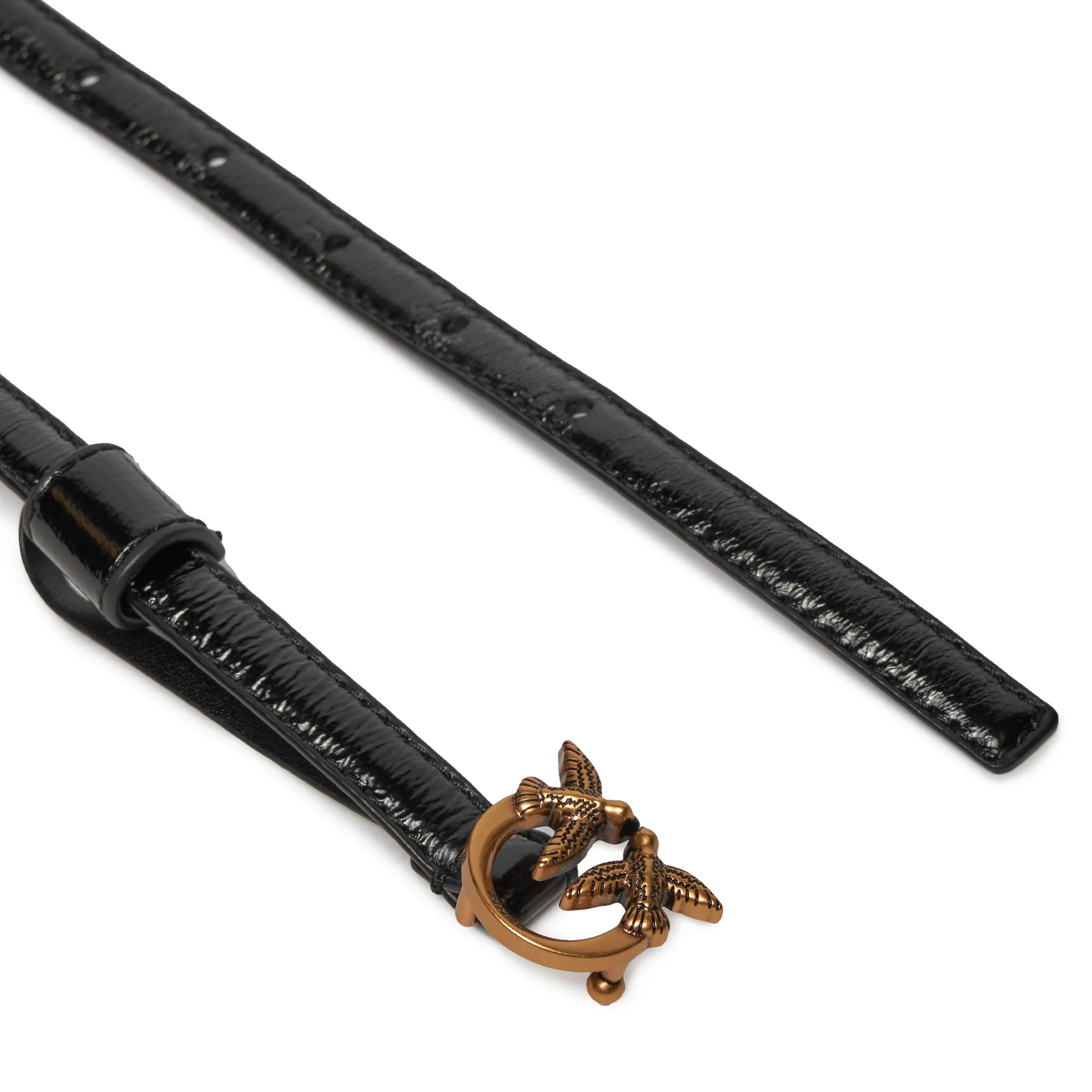 Cintura in pelle lucida 102148A1J5 Z99Q PINKO Nero 