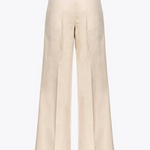 Pantaloni Wide-leg in tessuto cavallery 102205A1OA Q25 PINKO Beige 