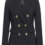 Blazer doppiopetto bottoni in metallo 102859A14I Z99 PINKO Black 