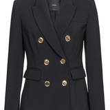 Blazer doppiopetto bottoni in metallo 102859A14I Z99 PINKO Black 