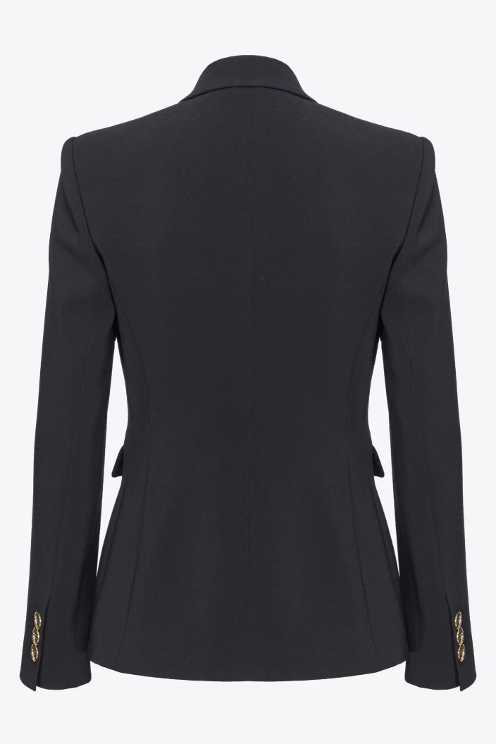 Blazer doppiopetto bottoni in metallo 102859A14I Z99 PINKO Black 