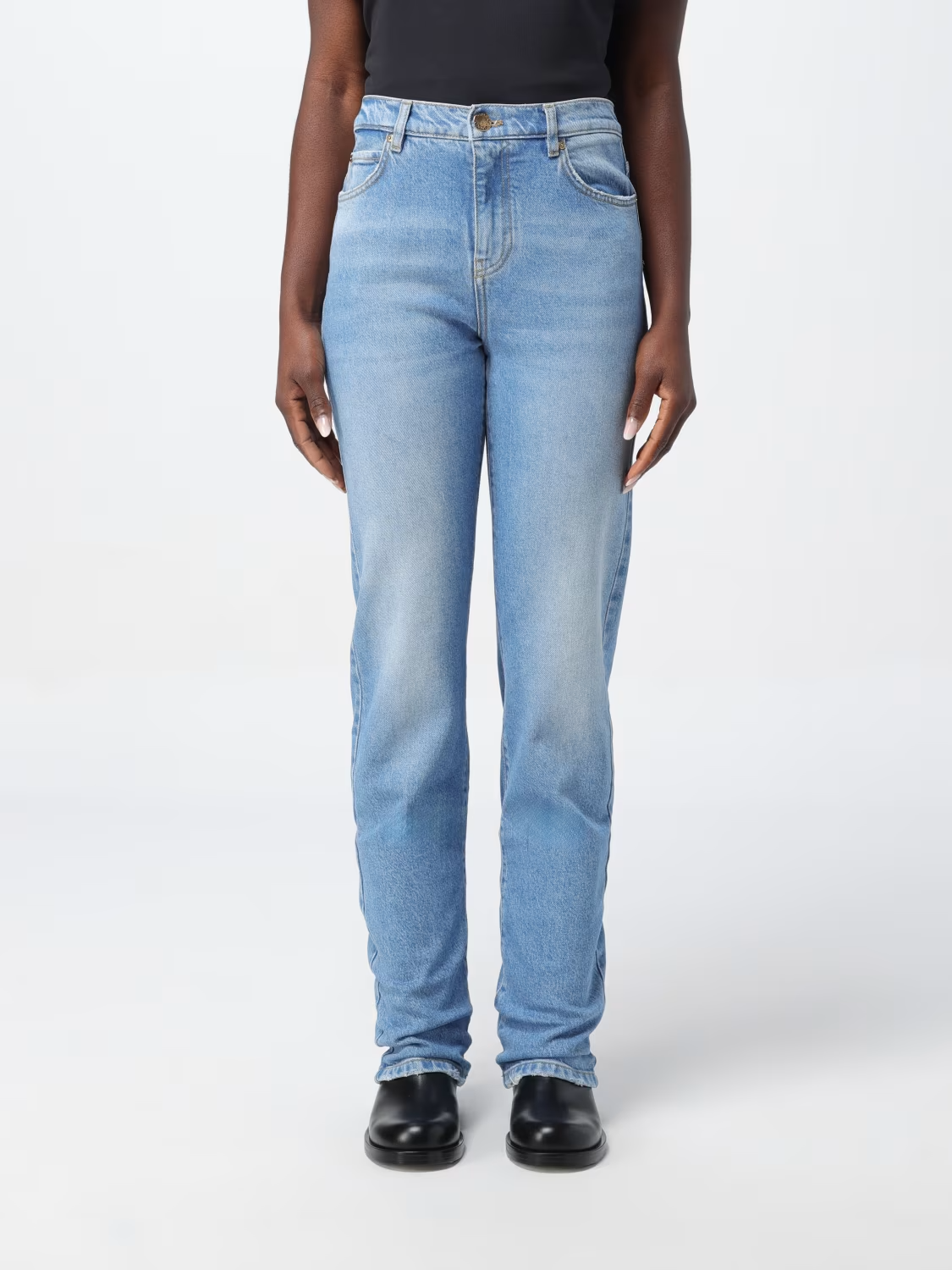 Jeans dritto stone washed 102908A0IC PJM PINKO Light blue 