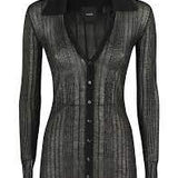 Cardigan in filo di cotone 102980A1ND Z99 PINKO Black 