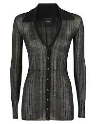 Cardigan in filo di cotone 102980A1ND Z99 PINKO Black 