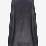 Top smanicato in satin di seta 103028A1RI Z99 PINKO Nero 