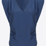 Blusa scollata 103113A1O8 G57 PINKO Blue 